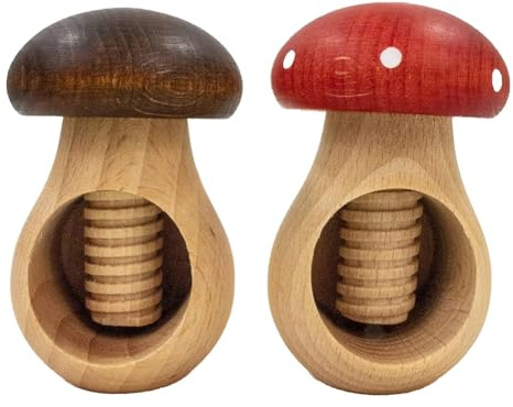 Kaknozix Casse-Noisette en Bois Champignon et Amanite Phalloïde Casse-Noisette en Bois Casse-Noisette Multifonctionnel