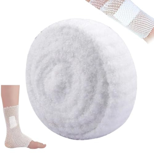 KAHZOR 1 rollo 3cm x 2m Venda Tubular Elástica de Malla, Transpirable para Fijación Segura de Apósitos en Brazo, Pierna y Dedo, Hipoalergénica