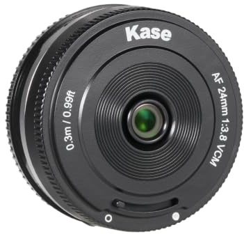 Kase AF - Objetivo panqueque F3.8 de 24 mm para montaje FE (formato completo AF) | Lente de gran angular ultraligera con motor VCM, 60 g ligero, para fotografía urbana, viajes, compatible con A7R5, A7C2, FX30
