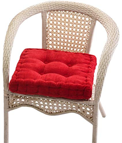 Xiang Ru Dicke Büro-Sitzkissen, bequem und weich, für Sofa, Stuhl, Auto, Rot, 45 x 45 cm