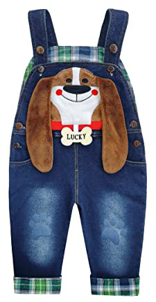 KIDSCOOL SPACE Salopette di Jeans Lavorata a Maglia Morbida in Cotone 3D per Bambini