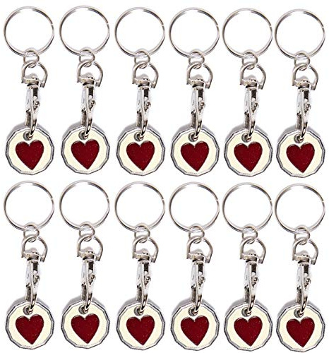 UK Phoenix 12-Pack £1 Coin Trolley Token Key Rings - New Shape 12-Sided Design - Perfect for Shopping Trolleys, Gyms, and Coin-Operated Equipment - Compatible with Aldi, Lidl, Tesco, Sainsbury