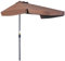 Outsunny Demi parasol - parasol de balcon 5 entretoises métal 2,3 x 1,3 x 2,49 m polyester haute densité chocolat