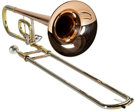 Monzani MZSL-703L II B/C-Posaune, Kupfer Schallstück, Klarlack Lackiert, Mundstück und Hardcase, Optimierter Bohrungsverlauf, Leichte Ansprache, Warmer und Ausgewogener Klang