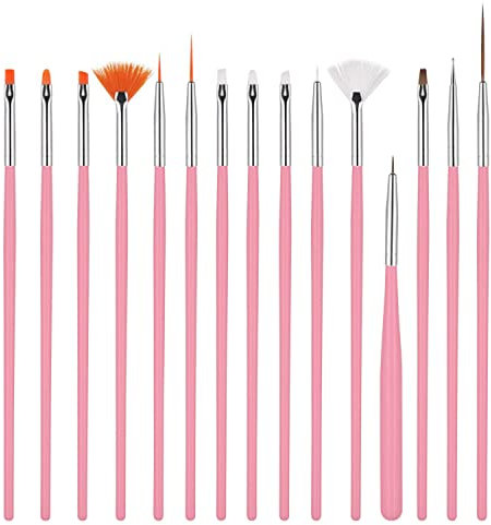 15PCS Fondant Kuchen Bürsten Set, Fondant Kuchen Dekorieren Malerei Pinsel, Pinsel Deko Kuchen für DIY Dekorieren von Kuchen&Keksen und Desserts