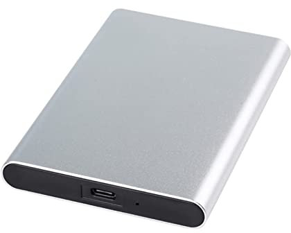 Disque dur externe SSD 1 To / 512 Go / 256 Go USB 3.1 Gen 2 Type-c Portable de sauvegarde de stockage, convient pour ordinateur de bureau, MacBook, ordinateur portable, PS4, Smart TV (1 To, Argent)