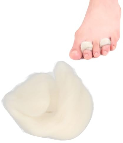 Lana Di Agnello per Le Dita Dei Piedi, Separatore Di Correttore per Dita Dei Piedi in Lana Raddrizza Dita Piedi Alluce Valgo Correttore Ortopedico Traspirante per Ridurre L'attrito