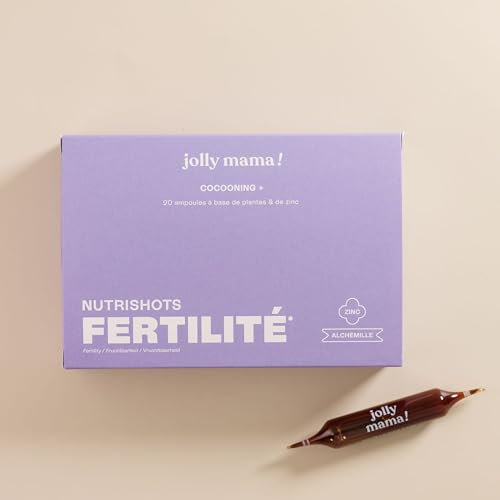 Jolly mama! Cocooning+ | Boost Fertilité | Plantes, Passiflore, Zinc | Ovulation et Implantation | Gestion du Stress | Fabriqué en France | Vegan, Sans Additifs | Cure 1 Cycle, 20 Ampoules