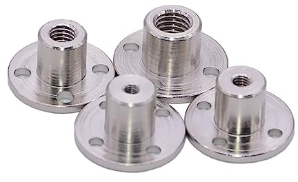 Flangia di accoppiamento M3 M4 M6 8mm flangia/dado guida motore albero filettato supporto supporto acciaio inossidabile (Color : M8)