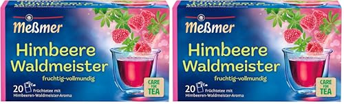 Meßmer Himbeere-Waldmeister | 20 Teebeutel | Vegan | Glutenfrei | Laktosefrei (Packung mit 2)