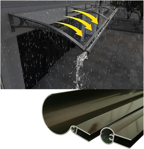Überdachung,Vordach für Haustür Überdachung,mit Waschbecken, Pultbogenvordach UV-Schutz,markise für die haustür, Haustürdach Sonnenschutz aus Polycarbonat