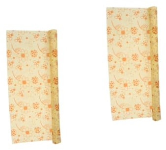 Didiseaon 2 Rolls Beeswax Food Wraps Packing Cloth for Food Preservation Reusable Organic Fabric Kitchen Use