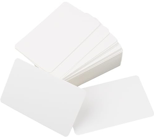 100 Blatt Visitenkarte Postkarten 54 x 88 mm,Weiß Blanko Karte,Kraftpapier | Papier-Karten Visitenkarten,Postkarte,Lernkarten,Kleine Karte zum Schreiben Eines Wortes,Basteln,Drucken