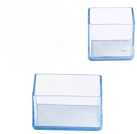 YKAFADE 8 Stück Stuhlbeinkappen Für Stuhlbeine Stuhlbeinschoner, Quadratisch Transparent silikon Schutzkappen Bodenschoner für Stühle für Hartholzböden Beseitigen Sie Geräusche und Kratzer50x50mm