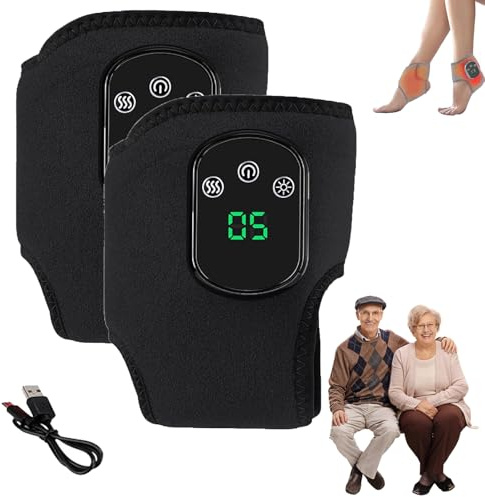 Triple Therapy Foot Massager,3 in 1 Foot Massage,Foot Renew Triple Method Massager,3-Level Heat & Massage Adjustable,Smart Timer,Touch Screen (2pcs Black)