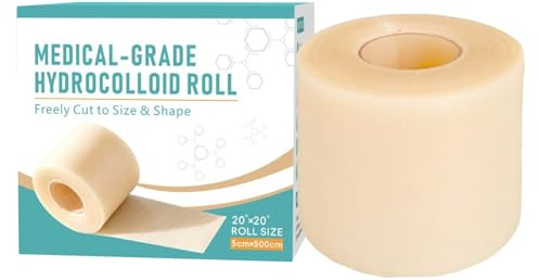 Hydrokolloid-Rolle Schneidbares Wasserdichtes Pflaster | Hydrokolloid-Verbandpflaster Für Gesicht Körper Verbrennungen Schnitte Alltagsaktivitäten Outdoor-Sport Wandern