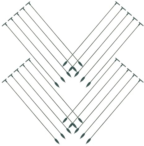 BAZEITFLOW Lot de 20 Tuteurs pour Plantes Grimpantes 48 CM Supports Robustes en Plastique Résistants aux Intempéries Treillis pour Orchidées Jardin Intérieur et Extérieur Balcon et Pot