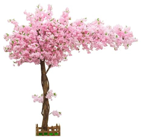GLJTUO Árbol Falso Grande, Cerezo Artificial, árbol de simulación Elegante y Realista para decoración de hoteles y centros comerciales, Planta Artificial, diseño Realista.