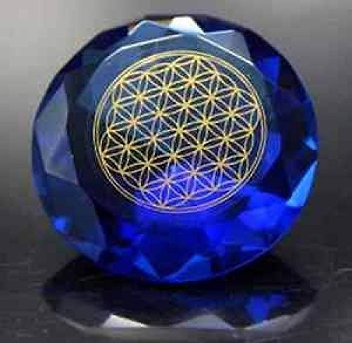 Panotophia Tachyonen Diamant Blume des Lebens Energiearbeit Blau 45 mm Engelsdiamant I Urenergie I Chakrenarbeit I Energiearbeit I Heilsitzungen I