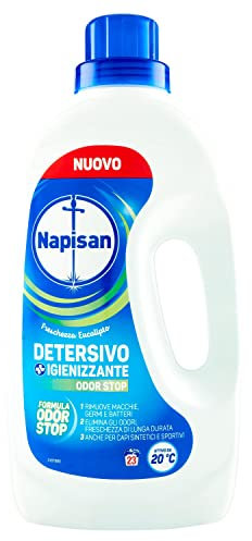 Napisan Detersivo Lavatrice Liquido Igienizzante Odorstop, 1 Confezione da 1.15 l da 23 Lavaggi di Detersivo Lavatrice Liquido