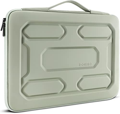 DOMISO 17 Pouces Housse pour Ordinateur Portable avec poignée Etui de Protection EVA étanche Antichoc pour 17.3 MSI GS73VR Stealth Pro/LG Gram 17/ROG Strix GL702VS,Menthe Verte