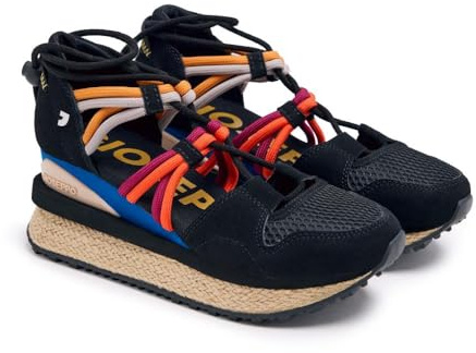 Sneakers Negras Tipo Espadrille con cuña para Mujer Tulare