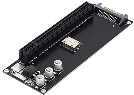 cablecc Oculink SFF-8612 SFF-8611 auf PCIE PCI-Express 16x 4X Adapter mit SATA Power Port für Mainboard Grafikkarte