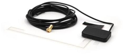 Blaupunkt Aktive DAB/DAB+ Scheibenklebeantenne, mit intergriertem 15dB Verstärker, 12V, SMB Stecker, 3M Kabel, Montage an Frontscheibe
