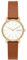 Skagen Signatur Uhr für Damen, Quarzwerk mit Edelstahl- oder Lederarmband, Braun und Weiß, 30MM