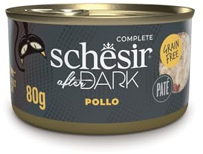 Schesir, Fuktig mat för vuxna katter burkar efter mörk smak kyckling i poté 12 x 80 g