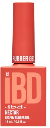 IBD Rubber Gel - Nectar - 15 ml - Made in USA - Premium Nail Polish for Durable, Natural Manicure and Smooth Nails - LED/UV Varnish