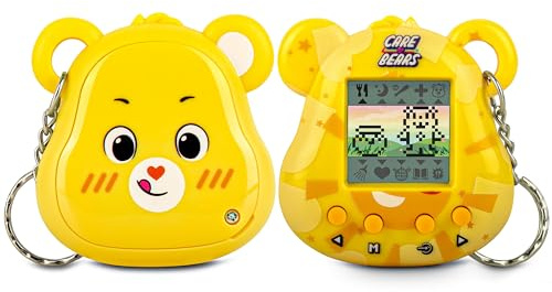Care Bears Digital Pet – Funshine Bear Cyber Pet con caratteristiche di cura, schermo da 1,4 pollici, animali virtuali interattivi portatili per bambini, giocattolo elettronico da collezione, batteria