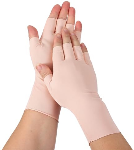 YELARXI Sun Protection Gloves, Half Finger Summer Hand Protection Gloves Breathable Touchscreen Fingerless