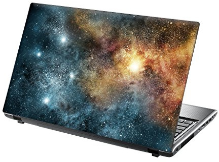 TaylorHe 13-14 inch Laptop Skin Vinyl Decal with Colorful Patterns and Leather Effect Laminate MADE IN BRITAIN Universe Stars