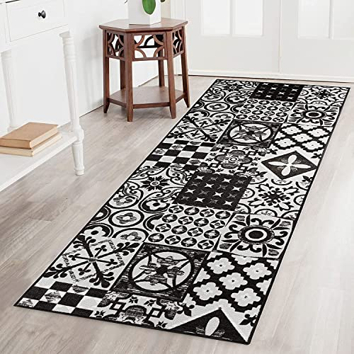 Floordirekt Teppichläufer Sligo | Feinschlingen Teppich mit Muster | Läufer für Küche, Flur & Wohnraum | Modernes Design (80 x 1000 cm)