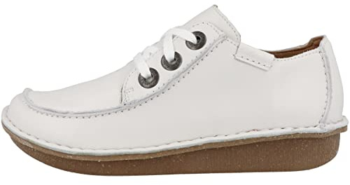 Clarks Funny Dream Womens White Leather, 5.5