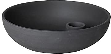 Storefactory Lidatorp XL Kerzenhalter, dunkelgrau, Keramik, HxB 26 x 7 cm, handgefertig