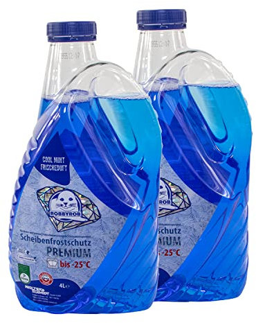 Scheibenreiniger Premium ROBBYROB Fertiggemisch -25 °C 2 X 4 Liter Cool Mint Frischeduft