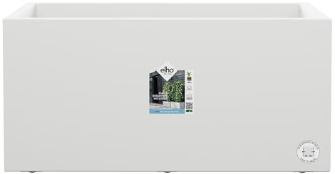 Elho Vivo Next Long 60 - Macetero por Interior y Exterior - L 59.0 x H 29.2 cm - Blanco/White