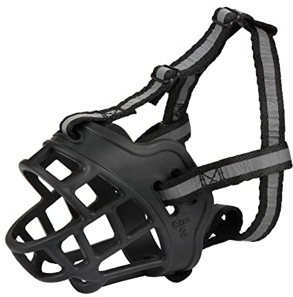 Museruola per Cani, Museruola in Silicone Morbido per Cani, Museruola Regolabile Cane Prevenire Mordere, Abbaiare E Masticare per Cani Cesto di Taglia Piccola, Media E Grande (Number 3)