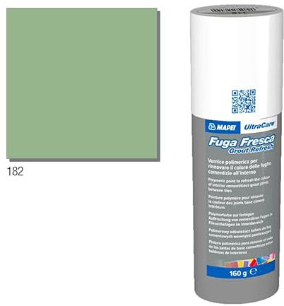 MAPEI Ultracare FUGA FRESCA 182 TORMALINA pintura polimérica para renovar el color de las juntas cementizas. Envase de 160 g.