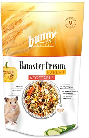 Bunny HamsterTraum EXPERT Vegetable | 500 g | Alleinfuttermittel für Hamster | Ohne Zucker, Zusatzstoffe, Geschmacksverstärker oder Farbstoffe | Mit Vitaminen und Nährstoffen