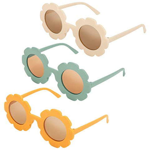 DRESHOW Kids Gafas de Sol de Flores Redondas para Niñas Niños al Aire Libre Playa Lindo Eyewear