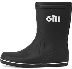 Gill Short Cruising Boot - Non-Slip 100% Rubber - Sailing Boating Yachting Black Size 9
