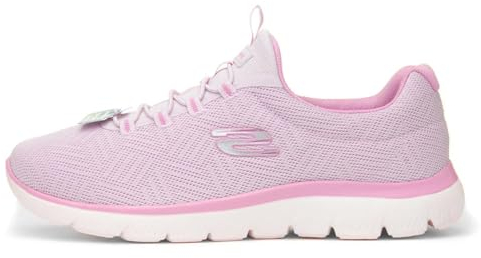 Skechers Womens Summits Artistry Chic Sneaker, Lavender Mesh Trim, 7 UK