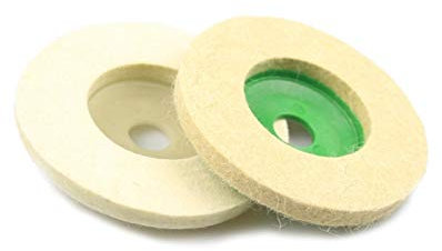 CruSio Almohadilla de Pulido de Fieltro de Lana de 4 Pulgadas, 10 Uds., Herramienta de Amoladora Angular de Disco de Aleta para Pulido de Acero Inoxidable de Metal (Grano: Grueso)/Mi*