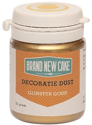 BrandNewCake® Essbare Glitzerstaub Gold 20g - Perfekte Kuchendekoration - Golder Glitzer für Torten und Desserts