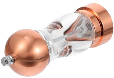 OKUMEYR Manuelle Pfeffermühle Aus Transparentem Acryl Mit Roségoldfarbenem Sockel Staubgeschütztes Mahlwerk Langlebig Und Geruchsneutral Vielseitiger Gewürzmühlen-küchenhelfer Für Pfeffer
