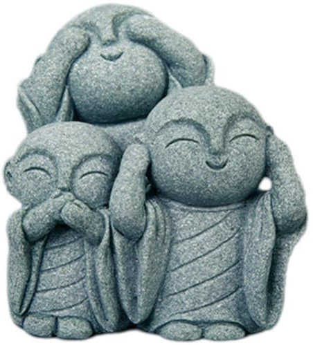 Dianzan Mini-Buddha-Statue, Niedliche Mönchsfigur, Sandstein, Lächelnde Buddah-skulpturen, Feng Shui-mönchsskulpturen Für Den Schreibtisch Zu Hause, Im Büro