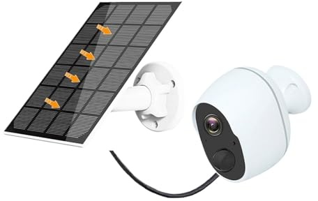 nmbhus Batería recargable Tuya Smart Life IP65 for exteriores, inalámbrica, WIFI, 3MP, protección de vigilancia IP, cámara Solar con sirena Fácil instalación(3W Solar Panel)